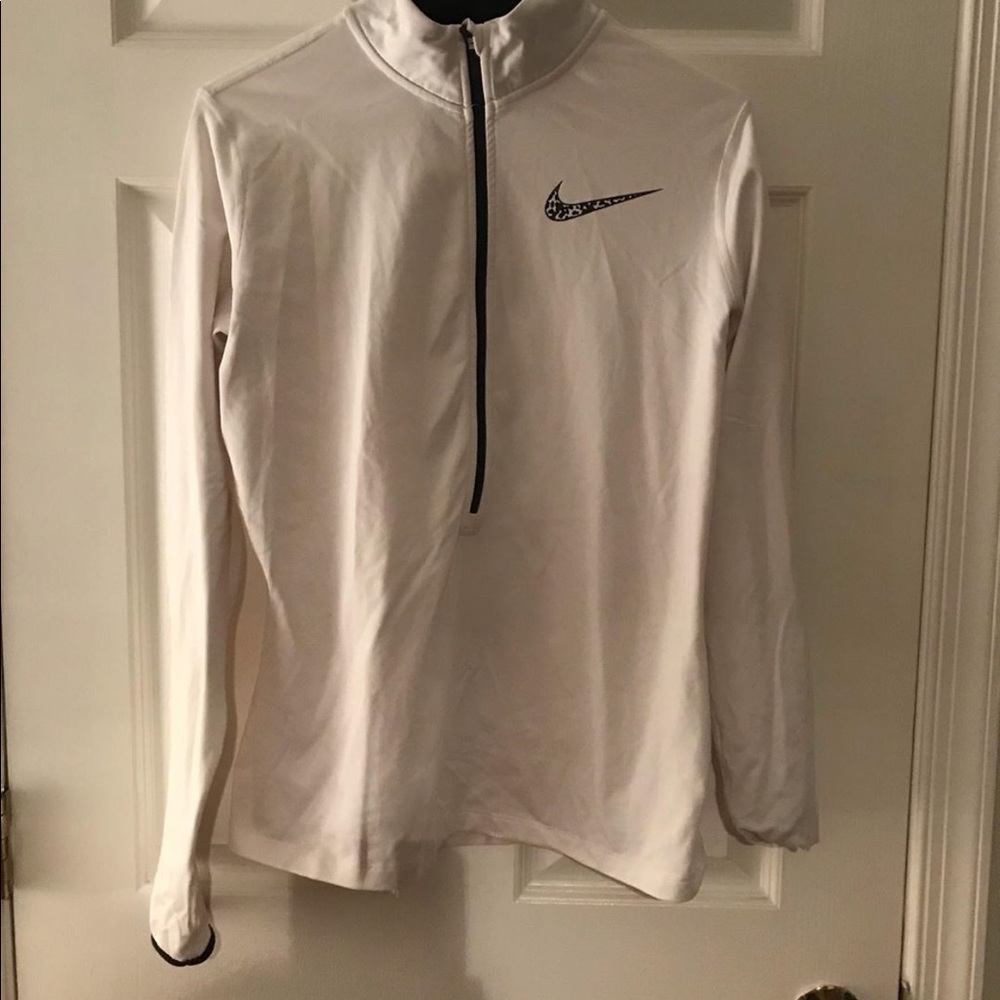 White Nike zip up